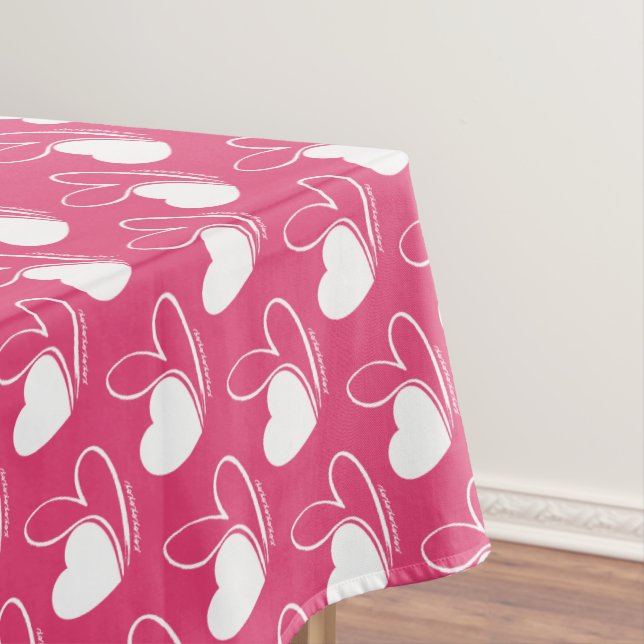 Valentinstag Verzerrte getilgte Herzen Tischdecke (Beispiel)