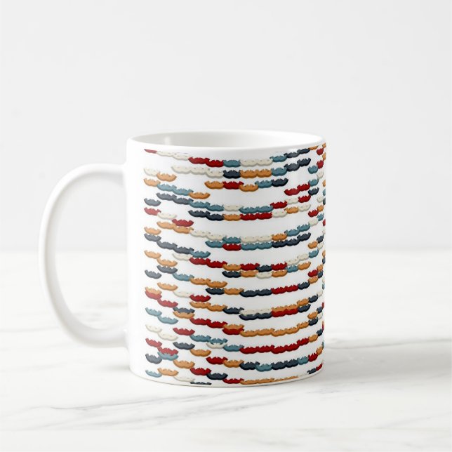 Valentinstag Vibes Farbige Blumengestaltung Kaffeetasse (Links)