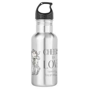 Valentinstag – Vintage Cherubs und Liebesbotschaft Edelstahlflasche