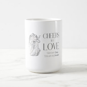 Valentinstag – Vintage Cherubs und Liebesbotschaft Kaffeetasse