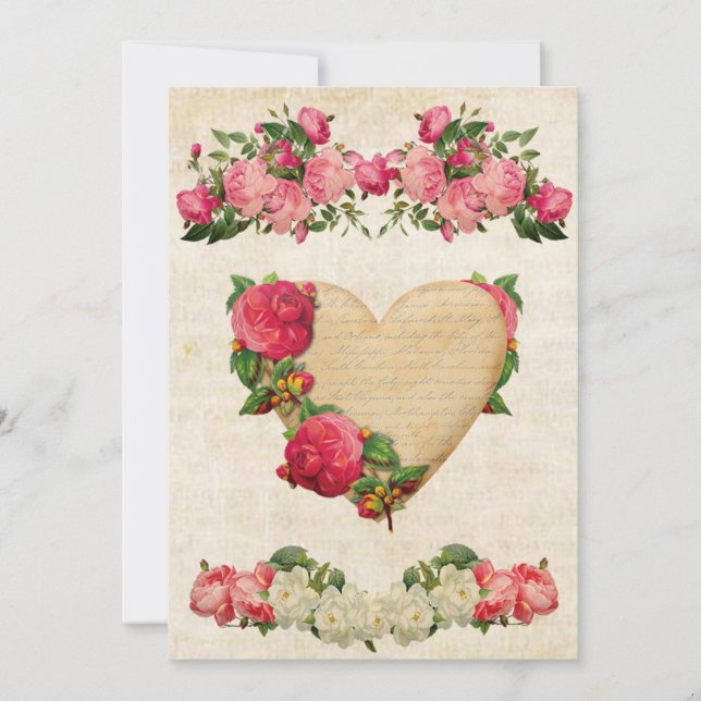 Valentinstag Vintage Karte (Vorderseite)