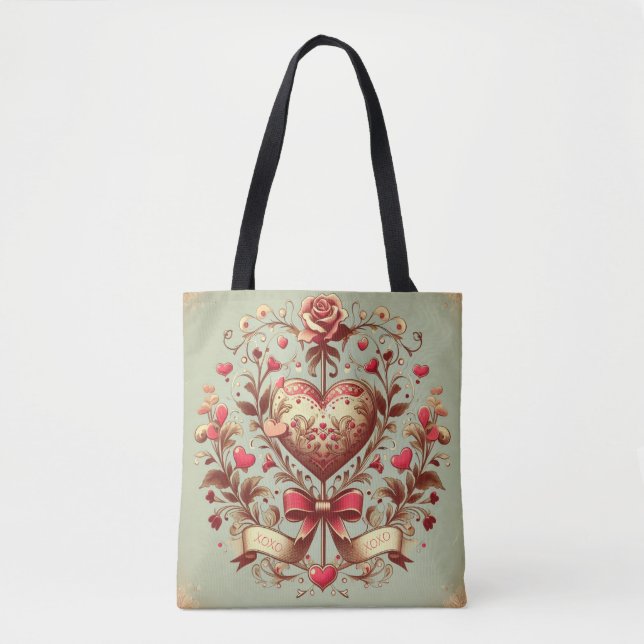 Valentinstag Vintages Herz Xoxo (Vorderseite)
