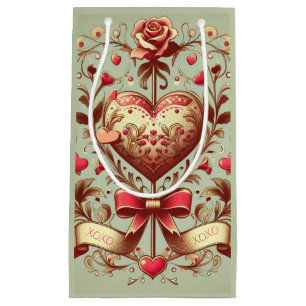 Valentinstag Vintages Herz Xoxo Kleine Geschenktüte