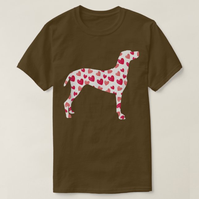 Valentinstag Vizsla Hearts Welpe Dog Lover  T-Shirt (Design vorne)