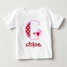 Valentinstag-Vogel-Ruffle-Shirt der Mädchen Initia Baby T-shirt