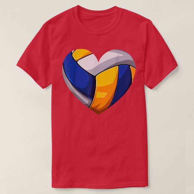 Valentinstag Volleyball Liebhaber Liebe Herz Match T-Shirt (Design vorne)