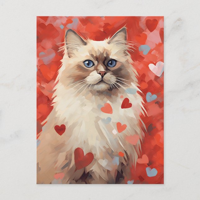 Valentinstag von Birman Postkarte (Vorderseite)