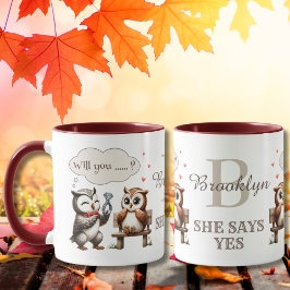 Valentinstag Vorschlag für eine Niedliche Owls-Lie Tasse