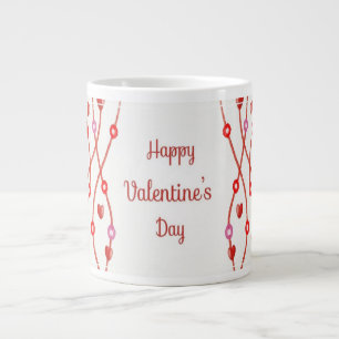 Valentinstag Wasserfarben-Design-23223 Jumbo-Tasse