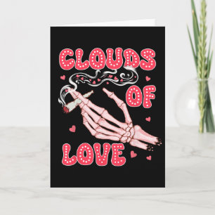 Valentinstag Weed Kiffer raucht Wolken der Liebe Karte