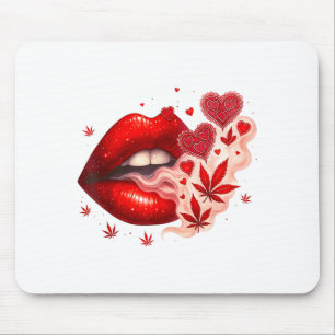 Valentinstag-Weed-Liebhaberin Stoner-Babe  Mousepad
