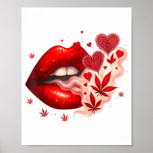 Valentinstag-Weed-Liebhaberin Stoner-Babe Poster
