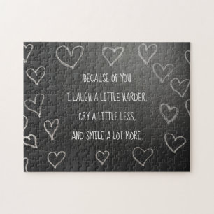 Valentinstag wegen deiner Tafel Puzzle