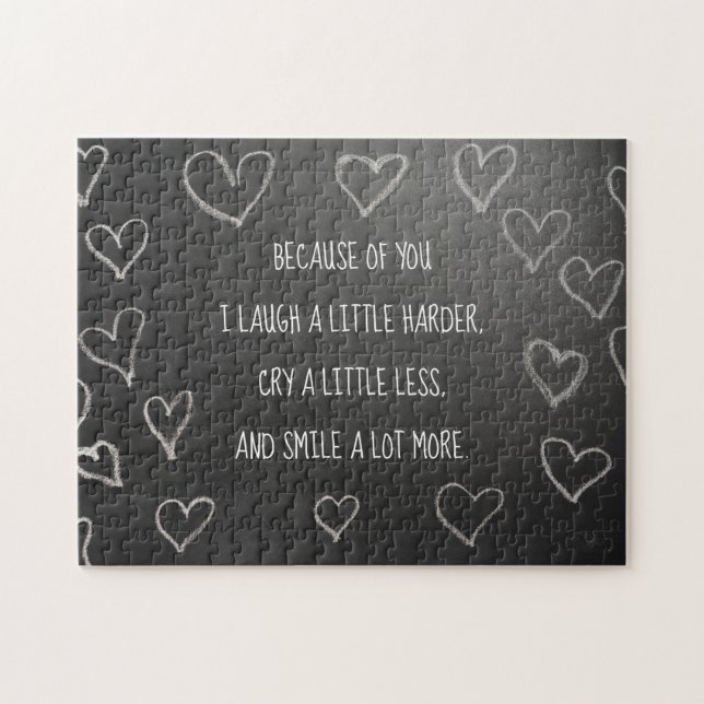 Valentinstag wegen deiner Tafel Puzzle (Horizontal)