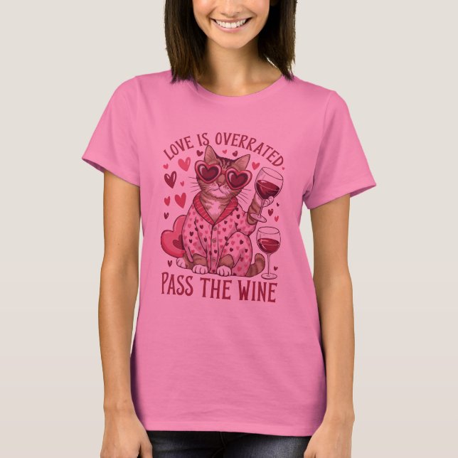 Valentinstag (Wein) T-Shirt (Vorderseite)