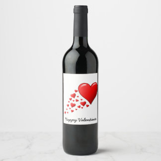 Valentinstag-Weinflaschenetikett (8,9 cm x 10,2 cm Weinetikett