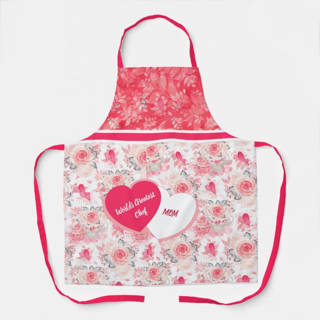 Valentinstag Weltbester Koch, MAMA Schürze (Vorderseite)