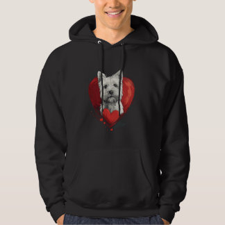 Valentinstag West Highland White Terrier Hoodie