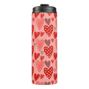 Valentinstag Whimsical Herzen Thermosbecher