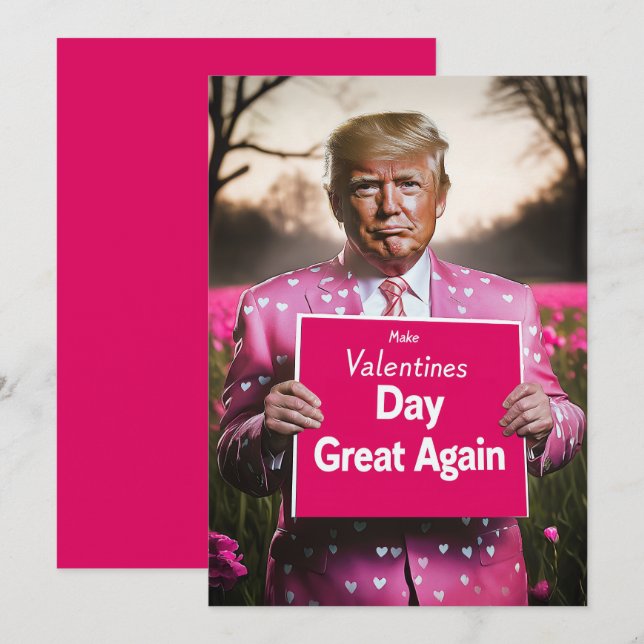 Valentinstag wieder großartig machen einladung (Vorne/Hinten)