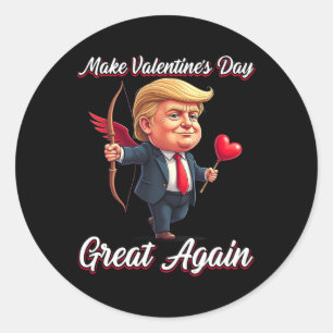 Valentinstag wieder großartig Trump Liebhaber Runder Aufkleber