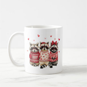Valentinstag Wild und Liebenswerter Waschbär Liebe Kaffeetasse