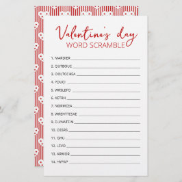 Valentinstag Word Scramble Game Party
