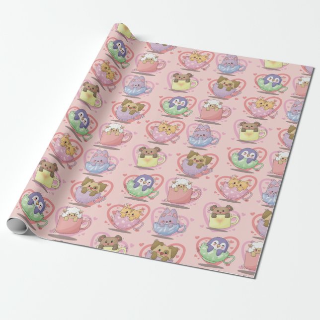 Valentinstag Wrapping Paper Geschenkpapier (Ungerollt)
