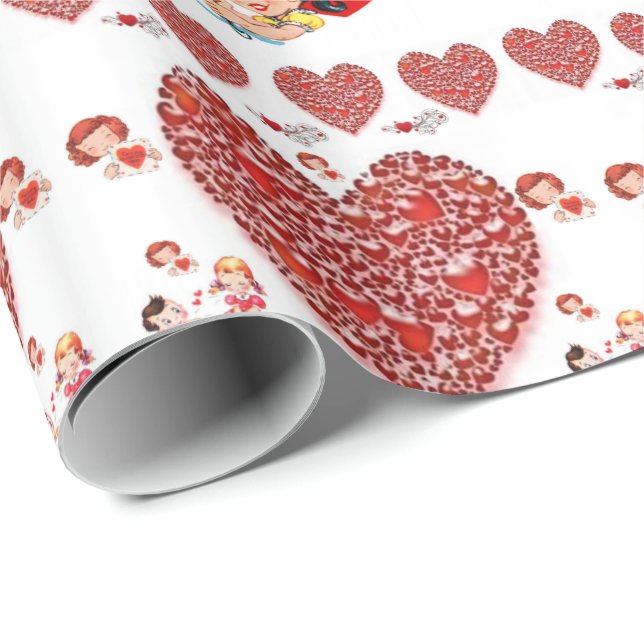 Valentinstag Wrapping Paper Geschenkpapier (Rolleneckpunkt)