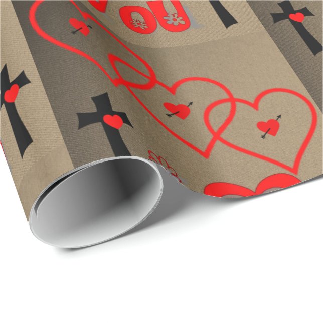 Valentinstag Wrapping Paper Geschenkpapier (Rolleneckpunkt)
