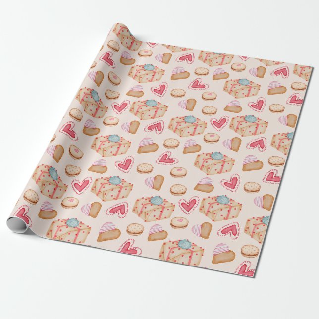 Valentinstag Wrapping Paper Geschenkpapier (Ungerollt)