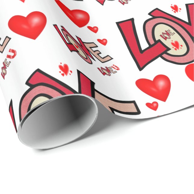 Valentinstag Wrapping Paper Geschenkpapier (Rolleneckpunkt)