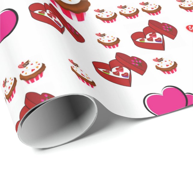 Valentinstag Wrapping Paper Geschenkpapier (Rolleneckpunkt)