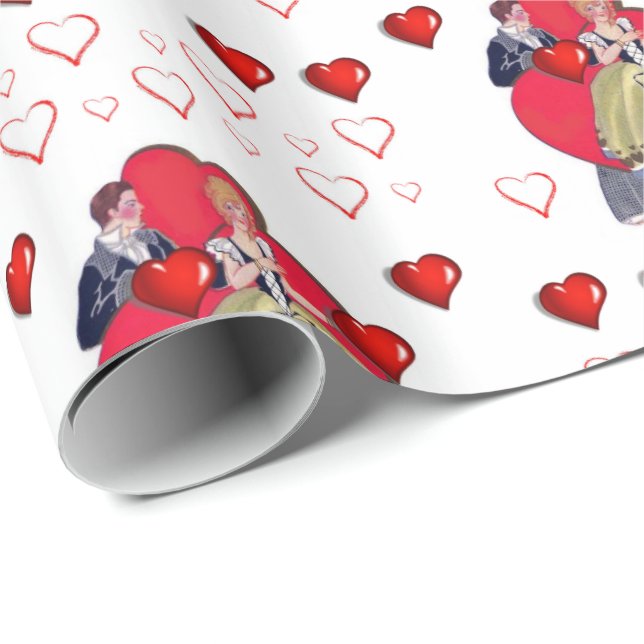 Valentinstag Wrapping Paper Geschenkpapier (Rolleneckpunkt)