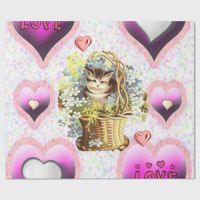 Valentinstag Wrapping Paper Geschenkpapier (Flach)