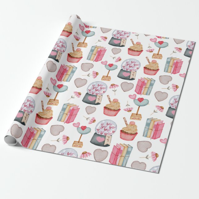 Valentinstag Wrapping Paper Geschenkpapier (Ungerollt)