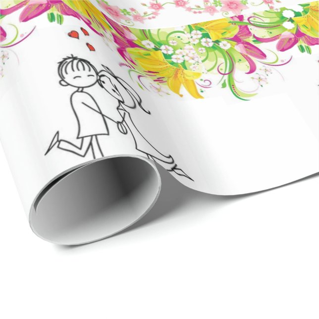 Valentinstag Wrapping Paper Geschenkpapier (Rolleneckpunkt)