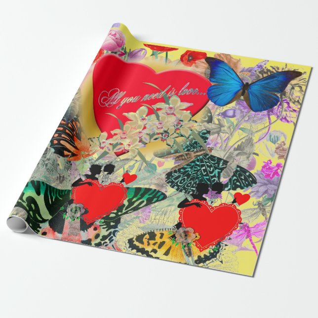 Valentinstag Wrapping Paper Geschenkpapier (Ungerollt)