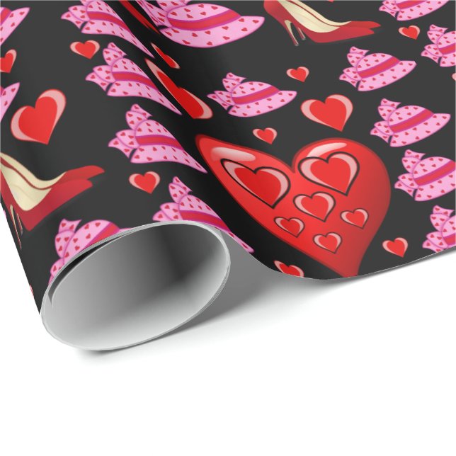 Valentinstag Wrapping Paper Geschenkpapier (Rolleneckpunkt)