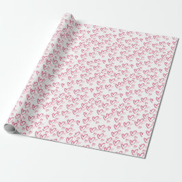 Valentinstag-Wrapping Paper vom rosa Herz Geschenkpapier