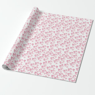Valentinstag-Wrapping Paper vom rosa Herz Geschenkpapier