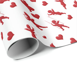 Valentinstag-Wrapping-Papier für Kinder und Herz Geschenkpapier