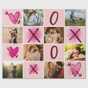 Valentinstag XOXO FotoCollage Geschenkpapier