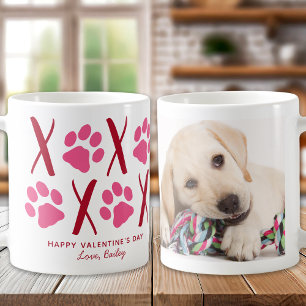 Valentinstag XOXO Niedliches Foto für Welpen Kaffeetasse