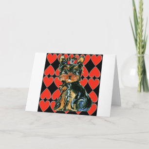 Valentinstag Yorkie Poo Feiertagskarte