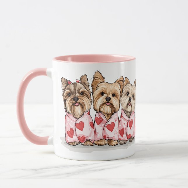 Valentinstag Yorkshire Terrier Dogs Tasse (Links)