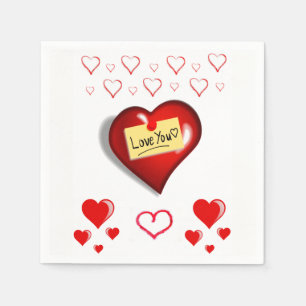 Valentinstag Zeitung Napkins Serviette
