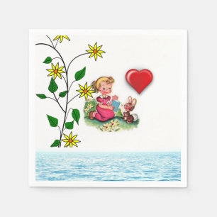 Valentinstag Zeitung Napkins Serviette