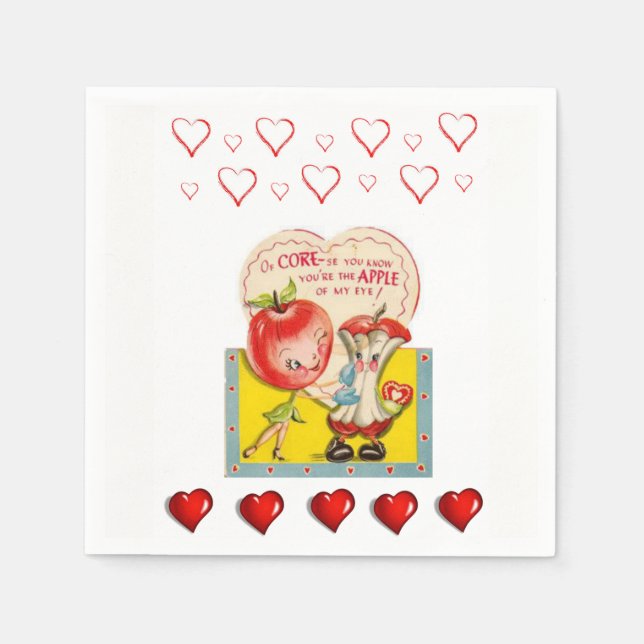 Valentinstag Zeitung Napkins Serviette (Vorderseite)