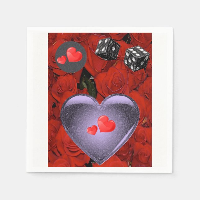 Valentinstag Zeitung Napkins Serviette (Vorderseite)